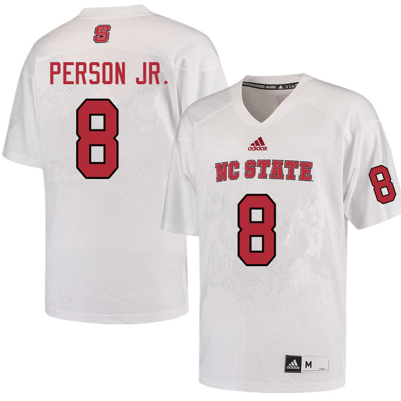Men #8 Ricky Person Jr. NC State Wolfpack College Football Jerseys Sale-White